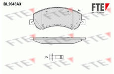 Sada brzdových destiček, kotoučová brzda FTE 9010628