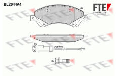 Sada brzdových destiček, kotoučová brzda FTE 9010630