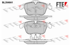 Sada brzdových destiček, kotoučová brzda FTE 9010632