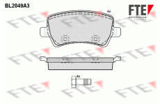 Sada brzdových destiček, kotoučová brzda FTE 9010635