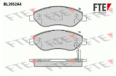 Sada brzdových destiček, kotoučová brzda FTE 9011056