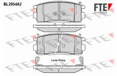 Sada brzdových destiček, kotoučová brzda FTE 9010638