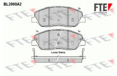 Sada brzdových destiček, kotoučová brzda FTE 9010643