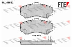 Sada brzdových destiček, kotoučová brzda FTE 9010652