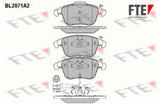 Sada brzdových destiček, kotoučová brzda FTE 9010655