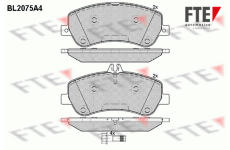 Sada brzdových destiček, kotoučová brzda FTE 9010659