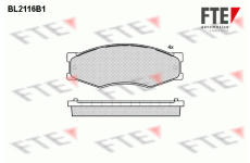 Sada brzdových destiček, kotoučová brzda FTE 9010678
