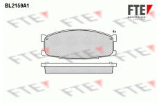 Sada brzdových destiček, kotoučová brzda FTE 9500067
