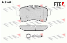 Sada brzdových destiček, kotoučová brzda FTE 9010687