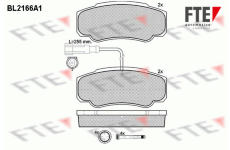Sada brzdových destiček, kotoučová brzda FTE 9010688