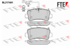 Sada brzdových destiček, kotoučová brzda FTE 9010692