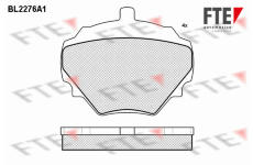 Sada brzdových destiček, kotoučová brzda FTE 9011062