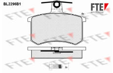 Sada brzdových destiček, kotoučová brzda FTE 9010699