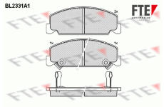 Sada brzdových destiček, kotoučová brzda FTE 9011076