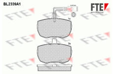 Sada brzdových destiček, kotoučová brzda FTE 9010704