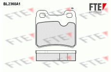 Sada brzdových destiček, kotoučová brzda FTE 9010710
