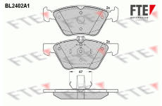 Sada brzdových destiček, kotoučová brzda FTE 9010721