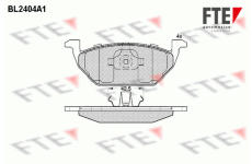 Sada brzdových destiček, kotoučová brzda FTE 9010722