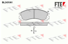Sada brzdových destiček, kotoučová brzda FTE 9010731