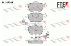 Sada brzdových destiček, kotoučová brzda FTE 9010732