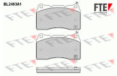 Sada brzdových destiček, kotoučová brzda FTE 9010748