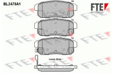 Sada brzdových destiček, kotoučová brzda FTE 9010759