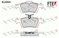 Sada brzdových destiček, kotoučová brzda FTE BL2506A1