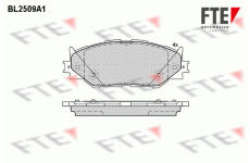 Sada brzdových destiček, kotoučová brzda FTE 9010771