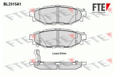 Sada brzdových destiček, kotoučová brzda FTE 9010773