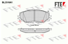 Sada brzdových destiček, kotoučová brzda FTE 9010774