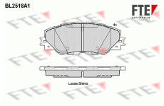 Sada brzdových destiček, kotoučová brzda FTE 9010776