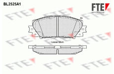 Sada brzdových destiček, kotoučová brzda FTE 9010780