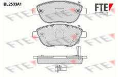 Sada brzdových destiček, kotoučová brzda FTE 9010785
