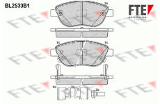 Sada brzdových destiček, kotoučová brzda FTE 9010786