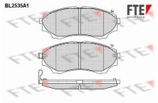 Sada brzdových destiček, kotoučová brzda FTE 9010787