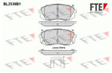 Sada brzdových destiček, kotoučová brzda FTE 9010791