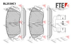 Sada brzdových destiček, kotoučová brzda FTE 9011089