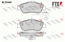Sada brzdových destiček, kotoučová brzda FTE 9010795