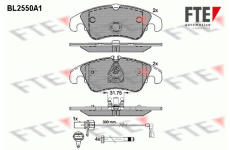 Sada brzdových destiček, kotoučová brzda FTE BL2550A1