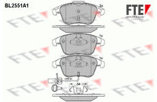 Sada brzdových destiček, kotoučová brzda FTE 9010804