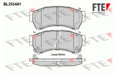 Sada brzdových destiček, kotoučová brzda FTE 9010808