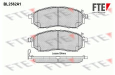 Sada brzdových destiček, kotoučová brzda FTE BL2562A1