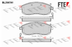 Sada brzdových destiček, kotoučová brzda FTE 9010819