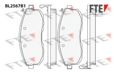 Sada brzdových destiček, kotoučová brzda FTE 9011090