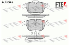 Sada brzdových destiček, kotoučová brzda FTE 9010823