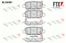 Sada brzdových destiček, kotoučová brzda FTE 9010834