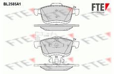 Sada brzdových destiček, kotoučová brzda FTE 9010836