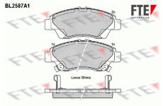 Sada brzdových destiček, kotoučová brzda FTE 9010838