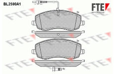 Sada brzdových destiček, kotoučová brzda FTE 9010841