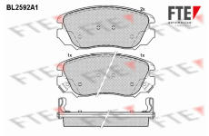 Sada brzdových destiček, kotoučová brzda FTE 9010843